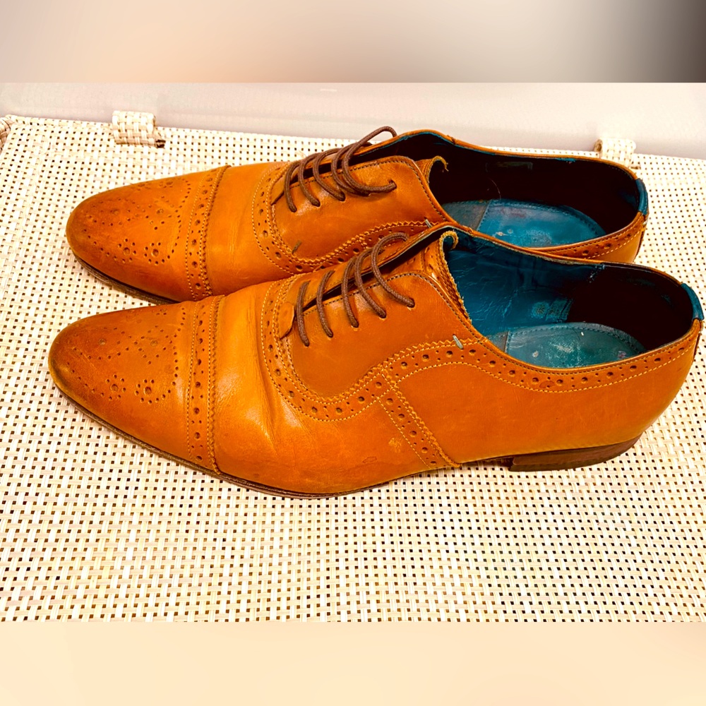 TED BAKER BROWN LEATHER DRESS SHOES